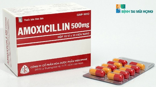 Amoxicillin là loại thuốc kháng sinh được dùng phổ biến để điều trị viêm amidan hốc mủ