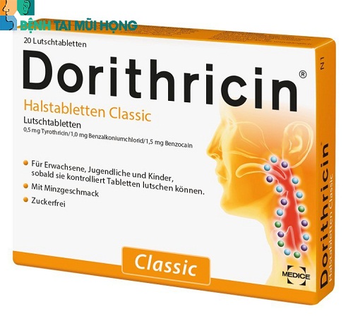 Viên ngậm Dorithricin giúp giảm nhanh các triệu chứng đau họng, viêm miệng