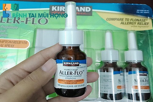 Rửa mũi bằng nước muối sinh lý trước khi dùng thuốc xoang Kirkland signature aller-flo