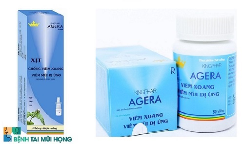 Thuốc viêm xoang Agera có 2 dạng là dạng viên và dạng xịt
