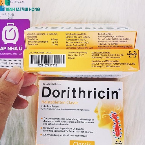 Viên ngậm Dorithricin có tác dụng giảm đau tại chỗ