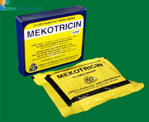 Viên ngậm Mekotrinic là loại thuốc kháng sinh tại chỗ