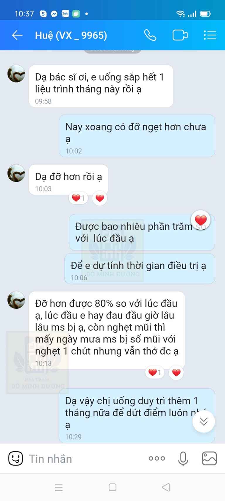 Phản hồi của bệnh nhân