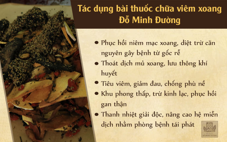 Tác dụng bài thuốc Viêm Xoang Đỗ Minh Đường