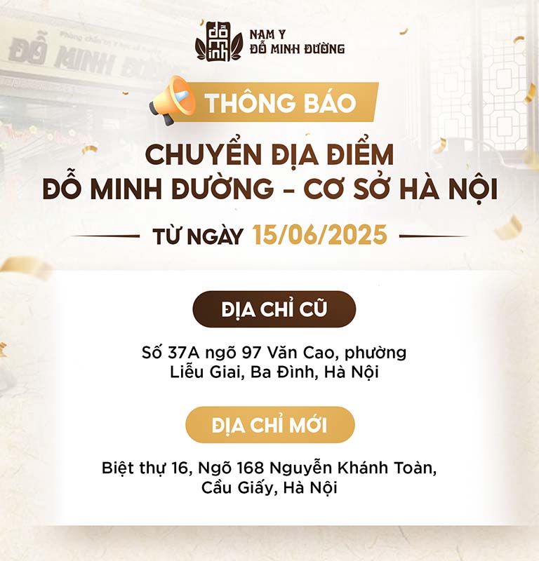 Thông báo chuyển địa điểm mới của nhà thuốc ĐỖ Minh Đường cơ sở Hà Nội Thông báo chuyển địa điểm mới của nhà thuốc ĐỖ Minh Đường cơ sở Hà Nội